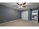 Bedroom with double-door closet and ceiling fan at 970 Sidney Marcus Ne Blvd # 1316, Atlanta, GA 30324