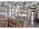 Modern kitchen island with granite countertop and seating at 878 Peachtree Ne St # 535, Atlanta, GA 30309