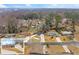 Aerial view of a neighborhood with a highlighted house at 1283 Woodleigh Sw Rd, Marietta, GA 30008