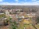 Aerial view showcasing home's location in a quiet residential neighborhood at 1283 Woodleigh Sw Rd, Marietta, GA 30008