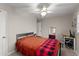 Charming bedroom with a double bed and workspace at 1283 Woodleigh Sw Rd, Marietta, GA 30008