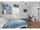 Cozy bedroom with a comfortable bed, and workspace at 1174 Princess Sw Ave, Atlanta, GA 30310