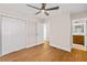 Bright bedroom with double doors and en-suite bathroom at 519 Lemon Ne St, Marietta, GA 30060