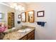 Bathroom with granite countertop and double sinks at 3736 Bloxham Ct, Atlanta, GA 30341