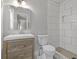 Updated bathroom with a walk-in shower at 223 Kathryn Ln, Marietta, GA 30066