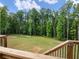 Deck overlooks a lush green lawn and dense forest at 530 Penny Ln, Loganville, GA 30052