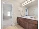 Double vanity bathroom with separate shower and toilet at 560 Besra Dr, Grayson, GA 30017