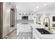Modern kitchen with stainless steel appliances and island at 117 N Cove Dr, Peachtree City, GA 30269