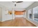 Living room with hardwood floors and access to kitchen and backyard at 1762 Caswell Pkwy # 33, Marietta, GA 30060