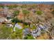 Aerial view of house and cityscape at 3027 Saint Annes Nw Ln, Atlanta, GA 30327