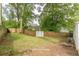 Large backyard with shed and privacy fence at 723 Campbell Cir, Hapeville, GA 30354