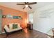 Relaxing office with hardwood floors, inspirational wall art, and comfortable seating at 723 Campbell Cir, Hapeville, GA 30354