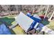 A-frame house with gray roof, aerial view at 6460 Pine Ridge Cir, Cumming, GA 30041