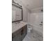 Bathroom with vanity, toilet and shower/tub combo at 2450 China Berry Ln, Powder Springs, GA 30127