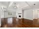 Spacious living room with fireplace and hardwood floors at 509 First St, Lawrenceville, GA 30046