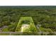 Aerial view of house and property, showcasing wooded area at 45 Knight Ln, Mcdonough, GA 30252