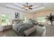 Large main bedroom with hardwood floors and ceiling fan at 45 Knight Ln, Mcdonough, GA 30252