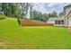 Landscaped backyard, showcasing a retaining wall and fence at 2201 E Maddox Rd, Buford, GA 30519