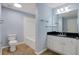 Bathroom with updated vanity and tub shower combo at 2700 Pine Tree Ne Rd # 2215, Atlanta, GA 30324