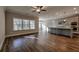 Spacious living room with hardwood floors and lots of natural light at 2678 Songbird Ln, Grayson, GA 30017
