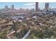 Aerial view highlighting unit with city skyline in background at 320 3Rd Ne St # 1, Atlanta, GA 30308