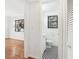 Clean bathroom with checkerboard floor and pedestal sink at 320 3Rd Ne St # 1, Atlanta, GA 30308