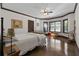 Basement bedroom with bay window and ceiling fan at 1561 Aiken Chafin Ln, Mcdonough, GA 30252