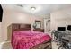 Basement bedroom with a queen bed and home office at 2213 Jessowen Se Way, Conyers, GA 30013