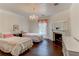 Bedroom with two twin beds and fireplace at 788 S Hwy 11 S, Social Circle, GA 30025