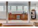 Built-in office with wood cabinets and large windows at 788 S Hwy 11 S, Social Circle, GA 30025