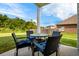 Relaxing patio with outdoor seating and backyard view at 528 Lanier Way, Temple, GA 30179