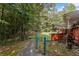 Landscaped backyard with walkway at 1051 Rock Springs Rd, Lawrenceville, GA 30043