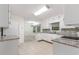 Kitchen with granite counters and white cabinets at 1051 Rock Springs Rd, Lawrenceville, GA 30043