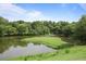 Serene pond with a small island green at 134 Amherst Nw Pl, Atlanta, GA 30327