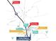Map highlighting nearby amenities such as schools, hospital, and shopping at 532 Vervain Drive, Locust Grove, GA 30248