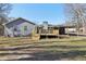 Backyard view showcasing a deck and shed at 168 Callaway Rd, Fayetteville, GA 30215