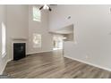 Spacious living room with fireplace and high ceilings at 281 Silver Ridge Dr, Dallas, GA 30157