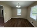 Dining area with hardwood floors and chandelier at 2311 Amber Way, Decatur, GA 30032