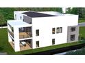 Modern house exterior with balcony and backyard patio at 280 Brannan Rd, Mcdonough, GA 30253