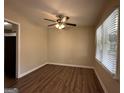 Dining area with hardwood floors and ceiling fan at 4778 Glenwood Rd, Decatur, GA 30035