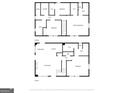 Two-story house floor plan, 3 bedrooms, 3 baths, living and dining area at 2147 Mcafee Rd, Decatur, GA 30032