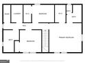 Two-story house floor plan, 3 bedrooms, 2 baths, and laundry room at 2147 Mcafee Rd, Decatur, GA 30032