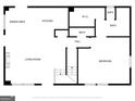 One-story house floor plan, 1 bedroom, 2 baths, living room, kitchen and dining at 2147 Mcafee Rd, Decatur, GA 30032