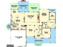 Open floor plan with kitchen, great room, dining area, and multiple bedrooms at 120 National Way, Carrollton, GA 30116