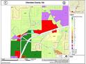 Map highlighting zoning, sewer lines, and other details for Cherokee County, GA at 2279 Highway 92, Acworth, GA 30102