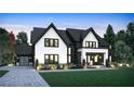 Stunning two-story home with a modern design and dark metal roof at 2030 Fontainbleau Dr, Conyers, GA 30094