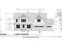 Front elevation plan of a farmhouse style home at Lot 3 Thunder Rd, Buford, GA 30518