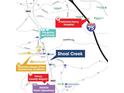 Shoal Creek community map showing nearby schools, hospital, airport, and highway access at 11964 Conrad Cir, Hampton, GA 30228