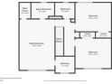 Two-story floor plan with multiple bedrooms and bathrooms at 2848 Creekwood Dr, Snellville, GA 30078