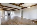 Spacious living room with hardwood floors and fireplace at 542 Little Vine Church Rd, Villa Rica, GA 30180